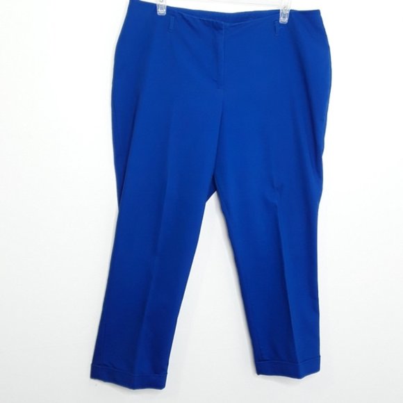 Lane Bryant Allie Royal Blue Cuffed Pants EUC sz 18 - Picture 3 of 9